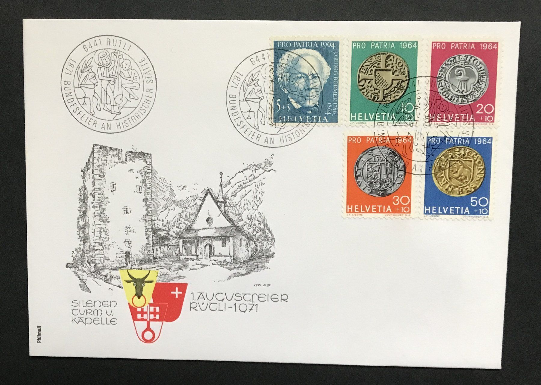 Alle Briefmarken: 1. AUGUSTFEIER RÜTLI 1971 – Gebraucht aus Ostermundigen von Kari1937