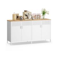Aufbewahrungsschrank Schrank Naturfarben-Weiss NOVA