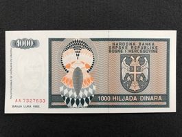 Banja Luka 1992 - 1000 Dinar UNC
