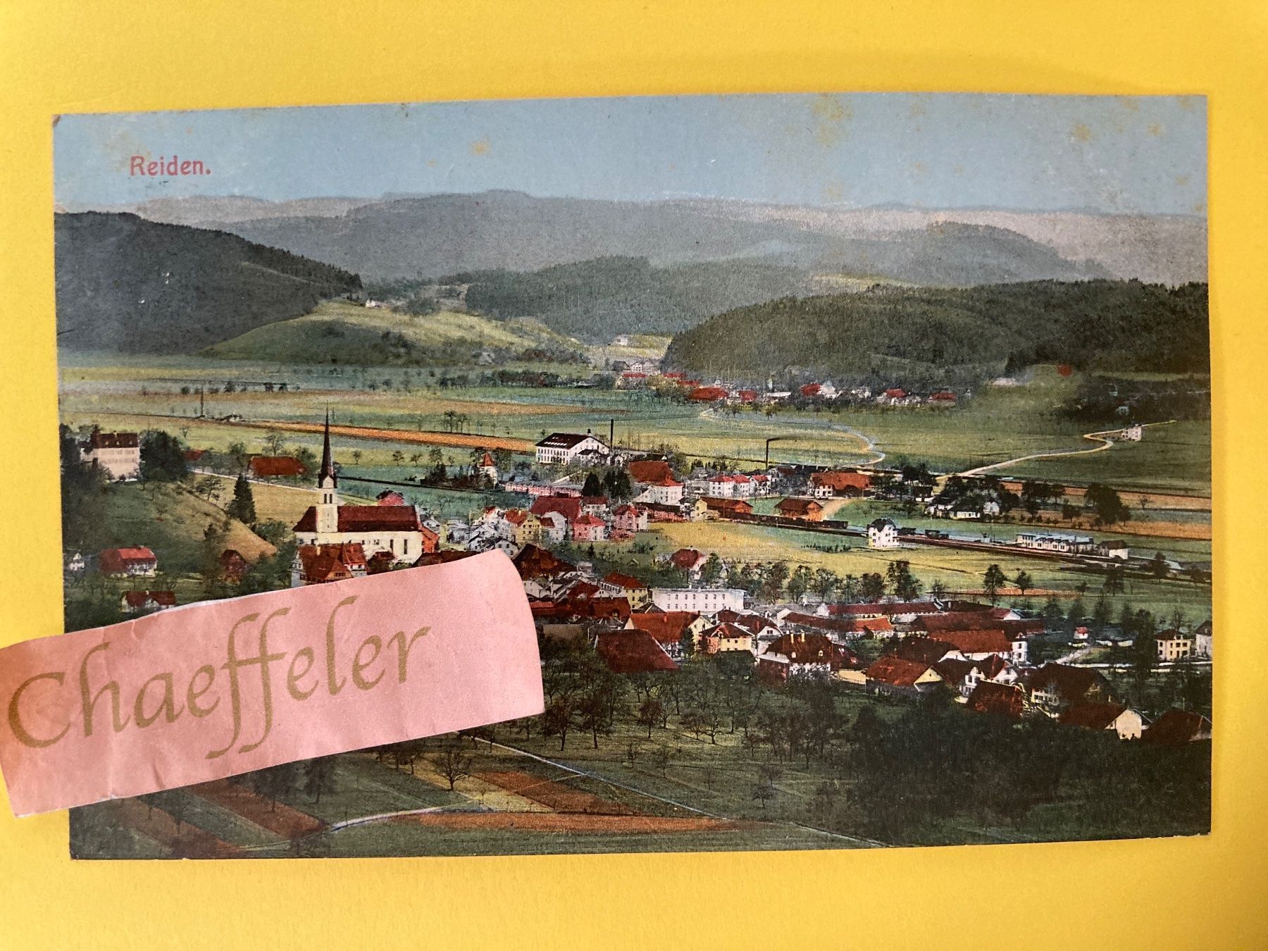 Cartoline postali: 1916 Reiden – Usato da Zürich venduto da Chaeffeler