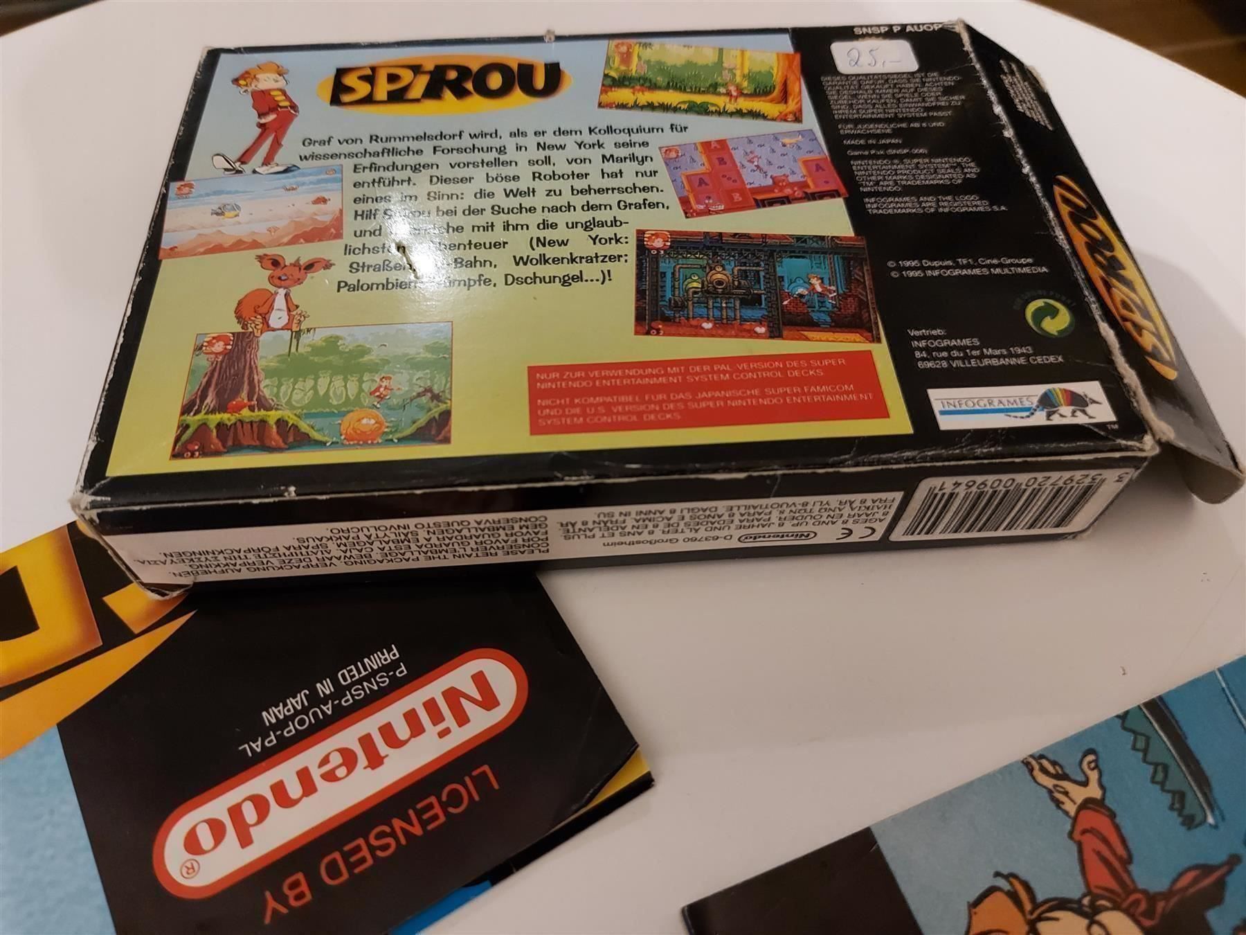 Giochi: Spirou Super Nintendo SNES OVP Spiel – Usato da Aarau venduto da Kaesekuchen2000 2