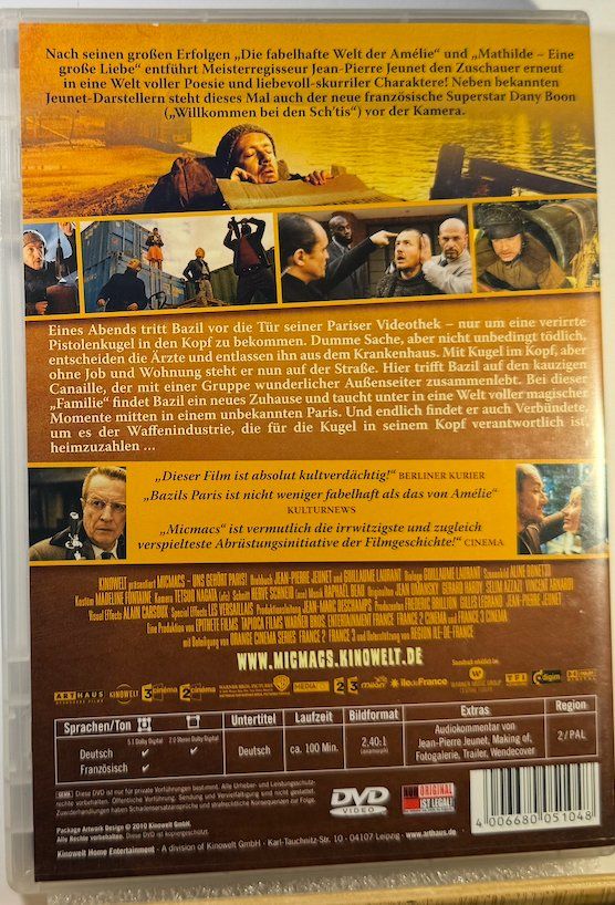 Tutti i DVDs: DVD MICMACS - UNS GEHÖRT PARIS mit DANY BOON – Usato da Wisen venduto da gigisna 2