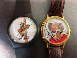⭐ 2 Uhren Clowns, Nock und Ropro, Quarz