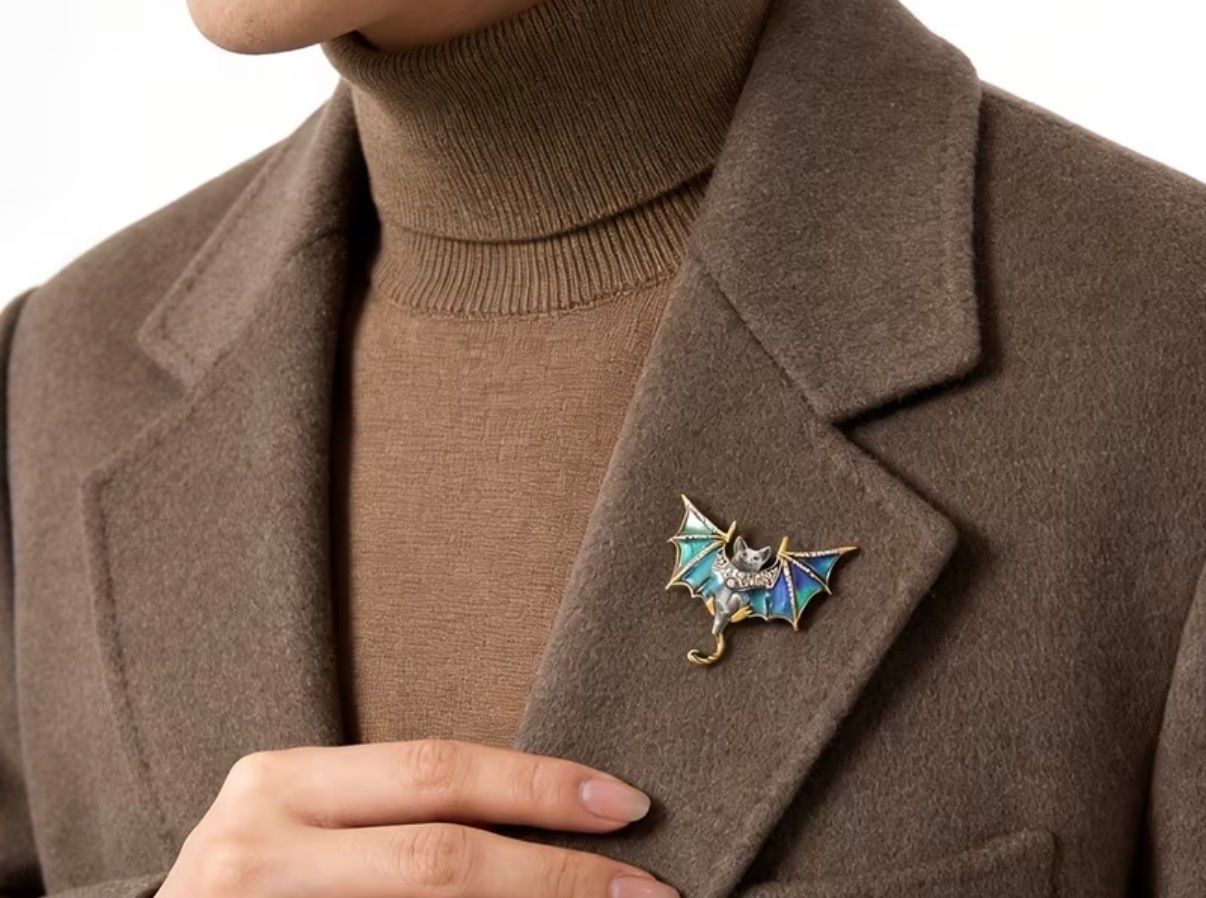 Spille & Fermagli: Fledermaus Brosche mit Strass, neu – Nuovo (secondo la descrizione) da Gams venduto da Mariawicca 2
