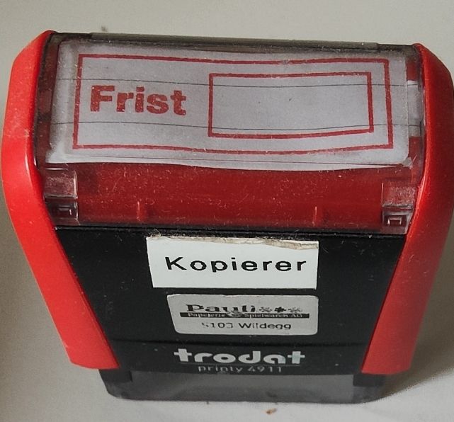 Trodat Timbri: Stempel 'Frist'' - Trodat Printy 4911 – Usato da Möriken AG venduto da ste_sdp9