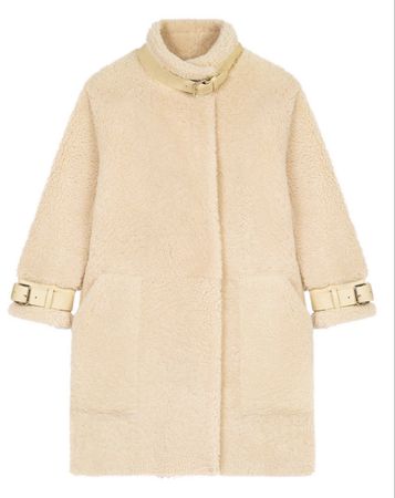 MAJE lamb shearling coat S