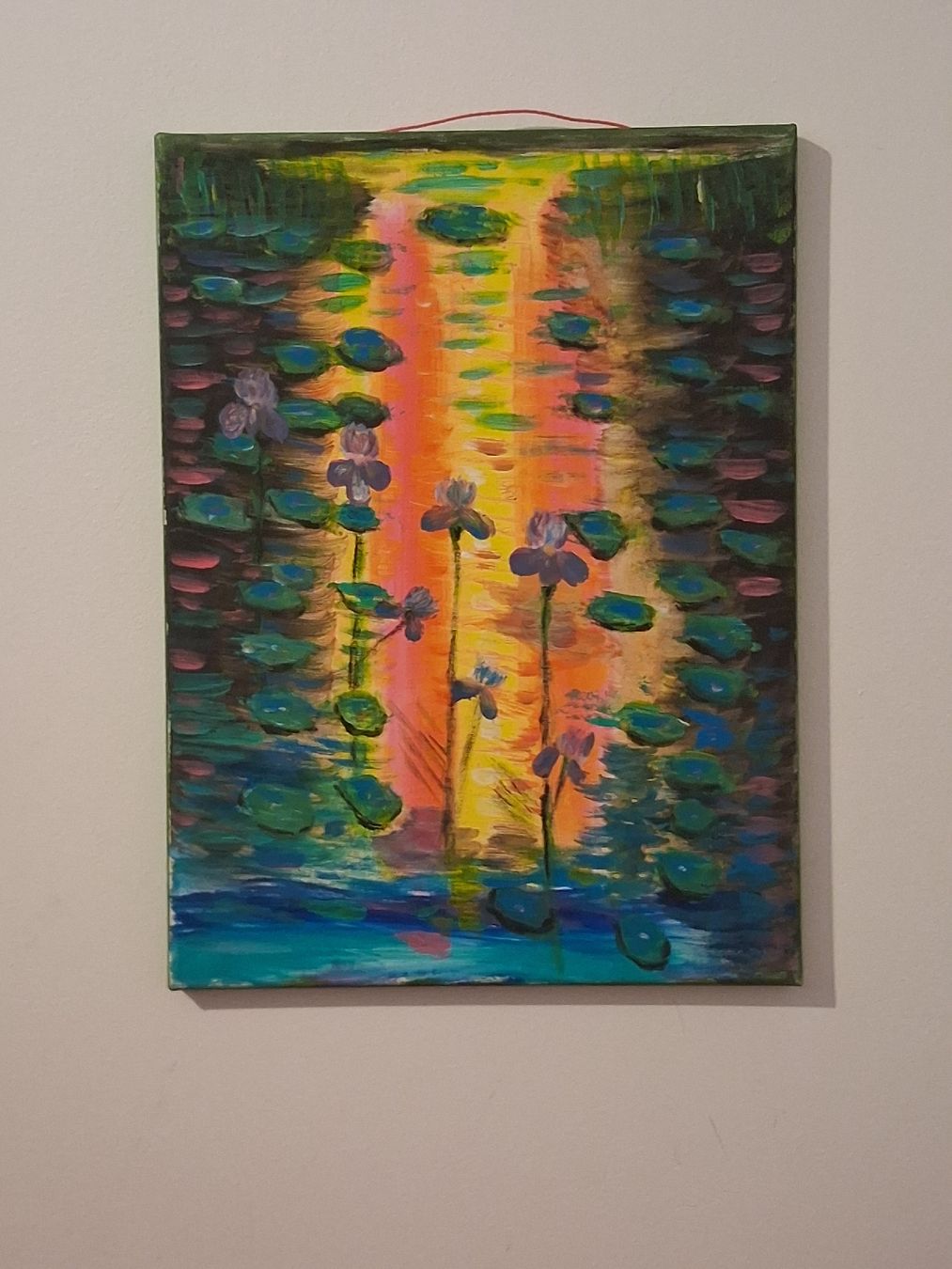 Tableaux: Seerosenteich im Abendlicht – Neuf avec emballage d'origine à Basel par Uniatowicz