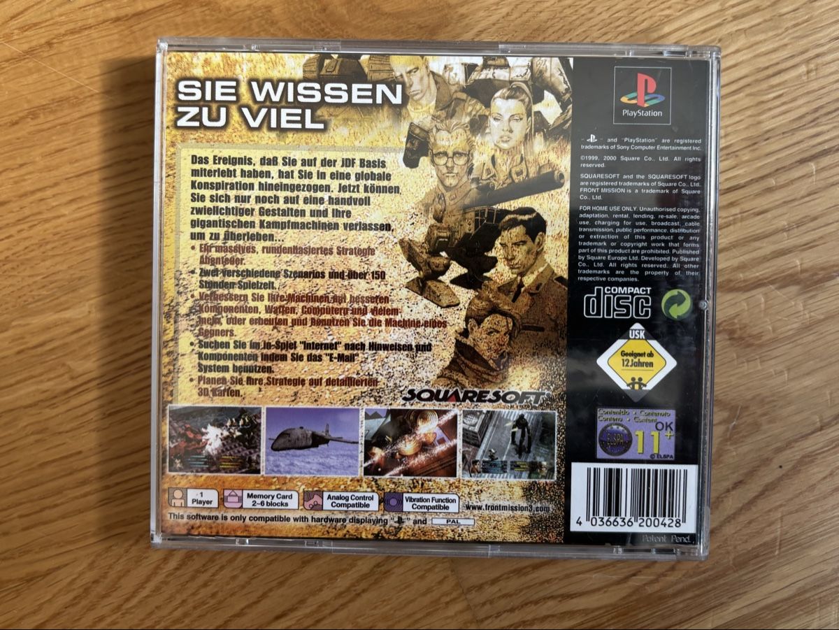 Jeux: PS (PAL) - Front Mission 3 – D'occasion à Widen par mxpx_1981 2