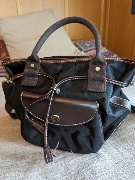 Sac LANCEL cuir et toile , noir et brun Kaufen auf Ricardo