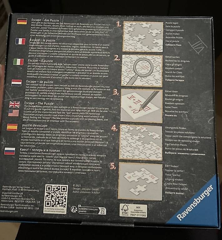 Ravensburger Puzzle: Rätselpuzzle Escape Puzzle  Die Hexenküche – Nuovo e nell'imballaggio originale da Chur venduto da petang 1