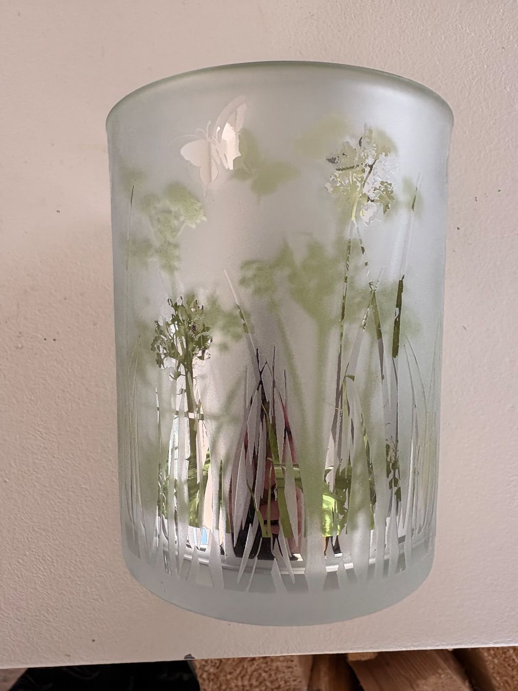 Tutte le decorazioni: Frühlings-Glas-Windlicht grün/silber – Usato da Bergdietikon venduto da Esunny 2