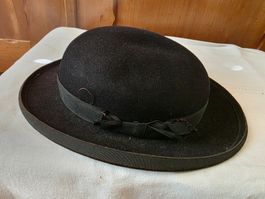 antiker Biedermeier Hut schwarz Ideal Comfort Gr. 53