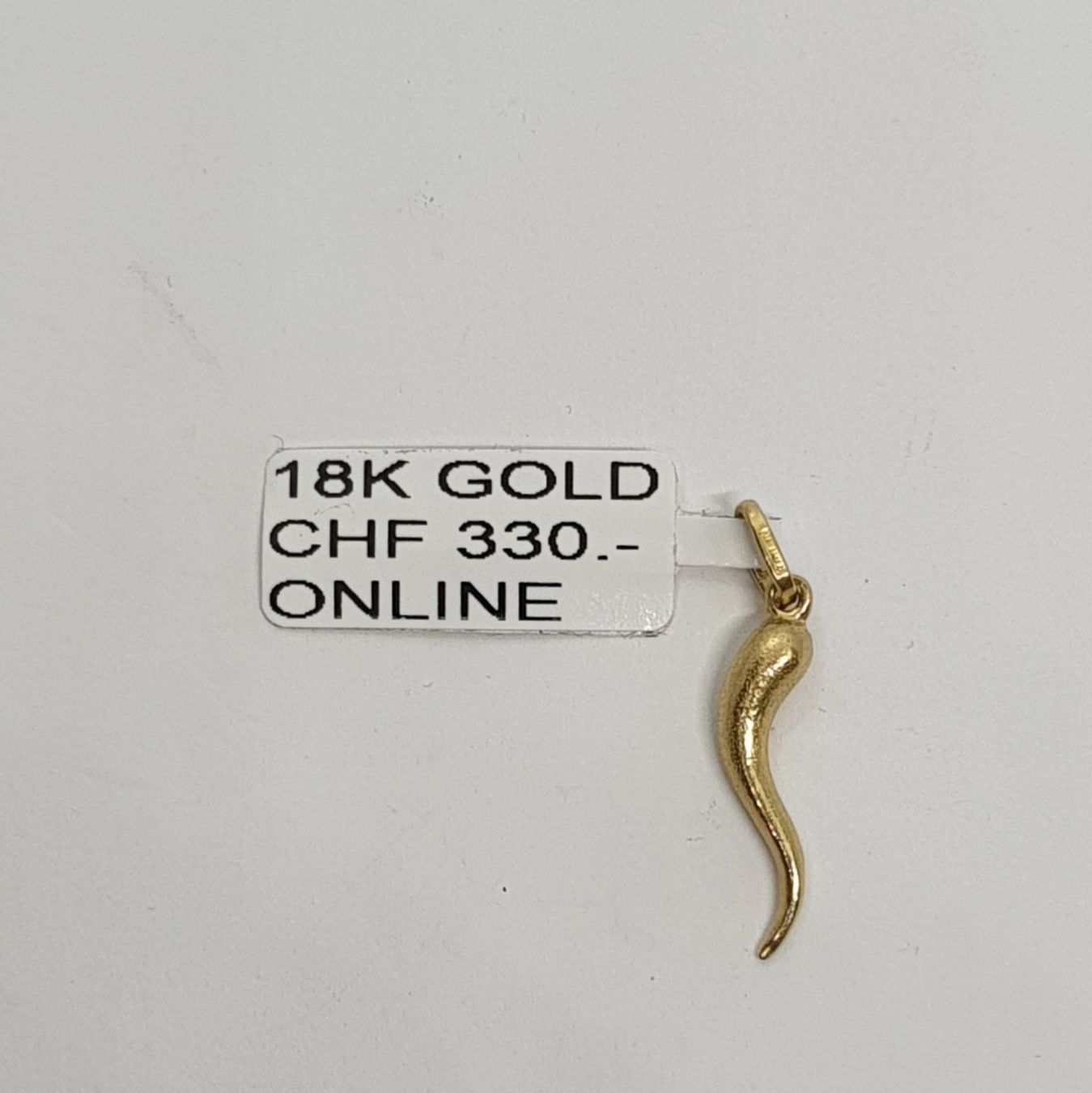 Ciondoli: Echt 18K Gold - Horn Anhänger – Usato da Luzern venduto da Goldhaus-Luzern 1