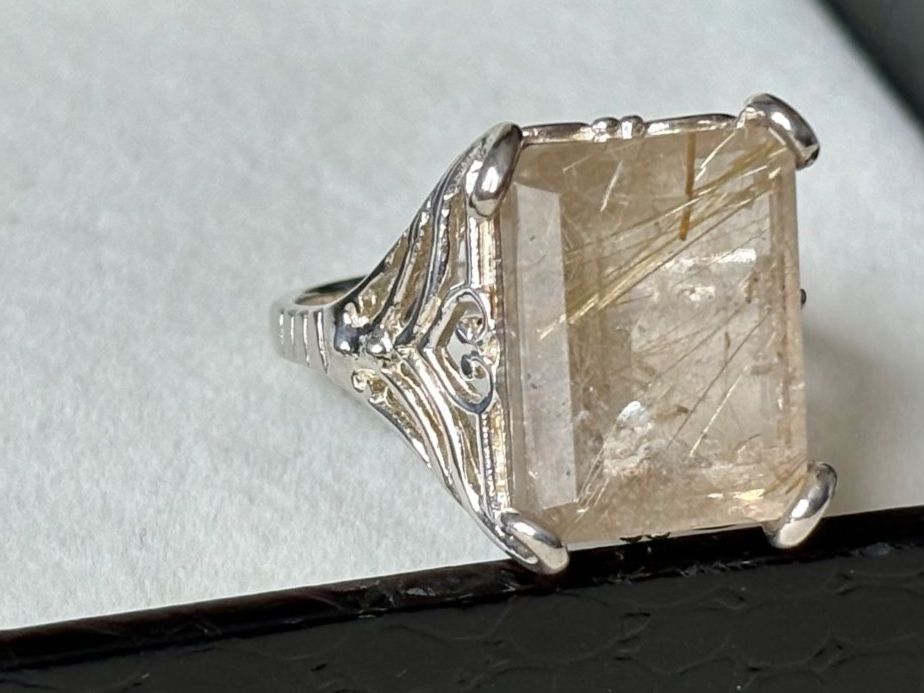 Anelli: Rutilquarz Ring Silber 925, Gr. 60 – Nuovo (secondo la descrizione) da Brugg AG venduto da lau_9rvy 4