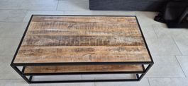 Couchtisch, Holz/Metall, Industrial Design, guter Zustand