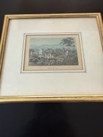 Original Kupferstich Aquatinta Brugg um 1840/50 gerahmt