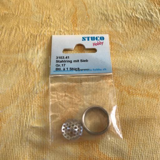 Kit bricolage: STAHLRING MIT SIEB GR.17 – Nuovo e nell'imballaggio originale da Ostermundigen venduto da wini63
