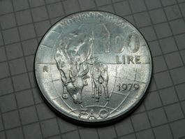 Italien 100 Lire, 1979 Ernährungs- und Landwirtschaftsorgani