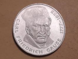 Deutschland 5 Mark "Carl Friedrich Gauss" 1977 J Silber