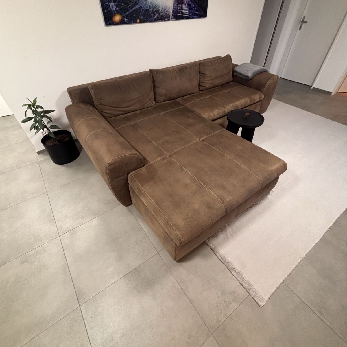 Sofas: Bettsofa Leder Braun – D'occasion à Hütten par mir_rkl6 3