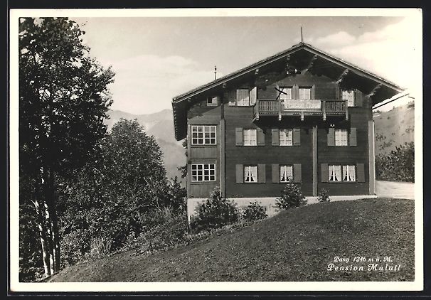 Ansichtskarten: AK Pany, Pension Malutt, 1938 – Gebraucht aus Berlin von bartko-reher
