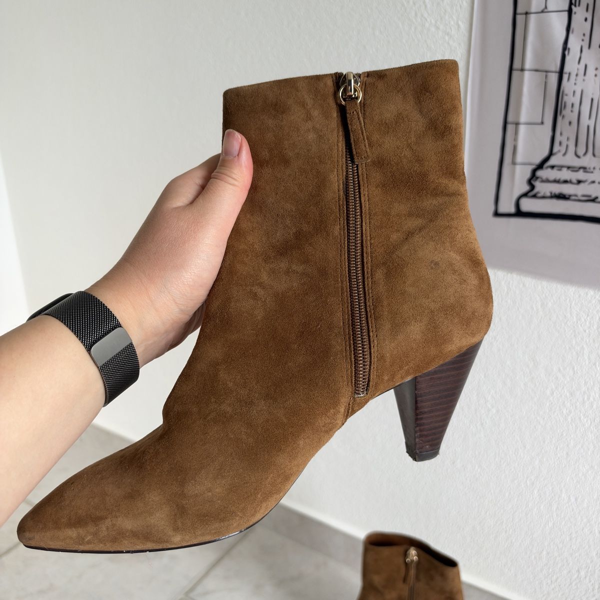 Dune London Damenschuhe: Dune brown suede chic ankle boots  – Gebraucht aus Zofingen von JumpInVintage 4