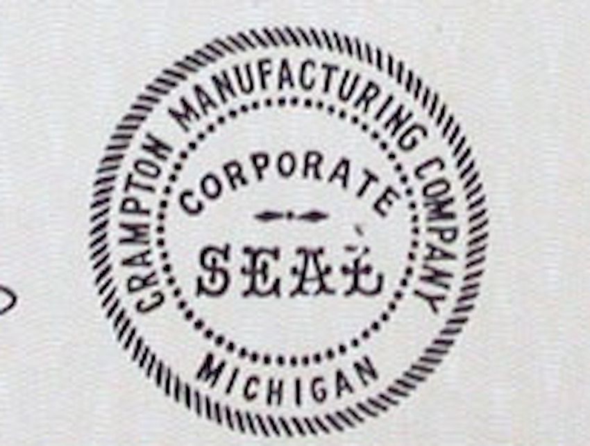 Dokumente: Crampton Manufacturing Company, Michigan - 1961 – Gebraucht aus Solothurn von Sgasche 1