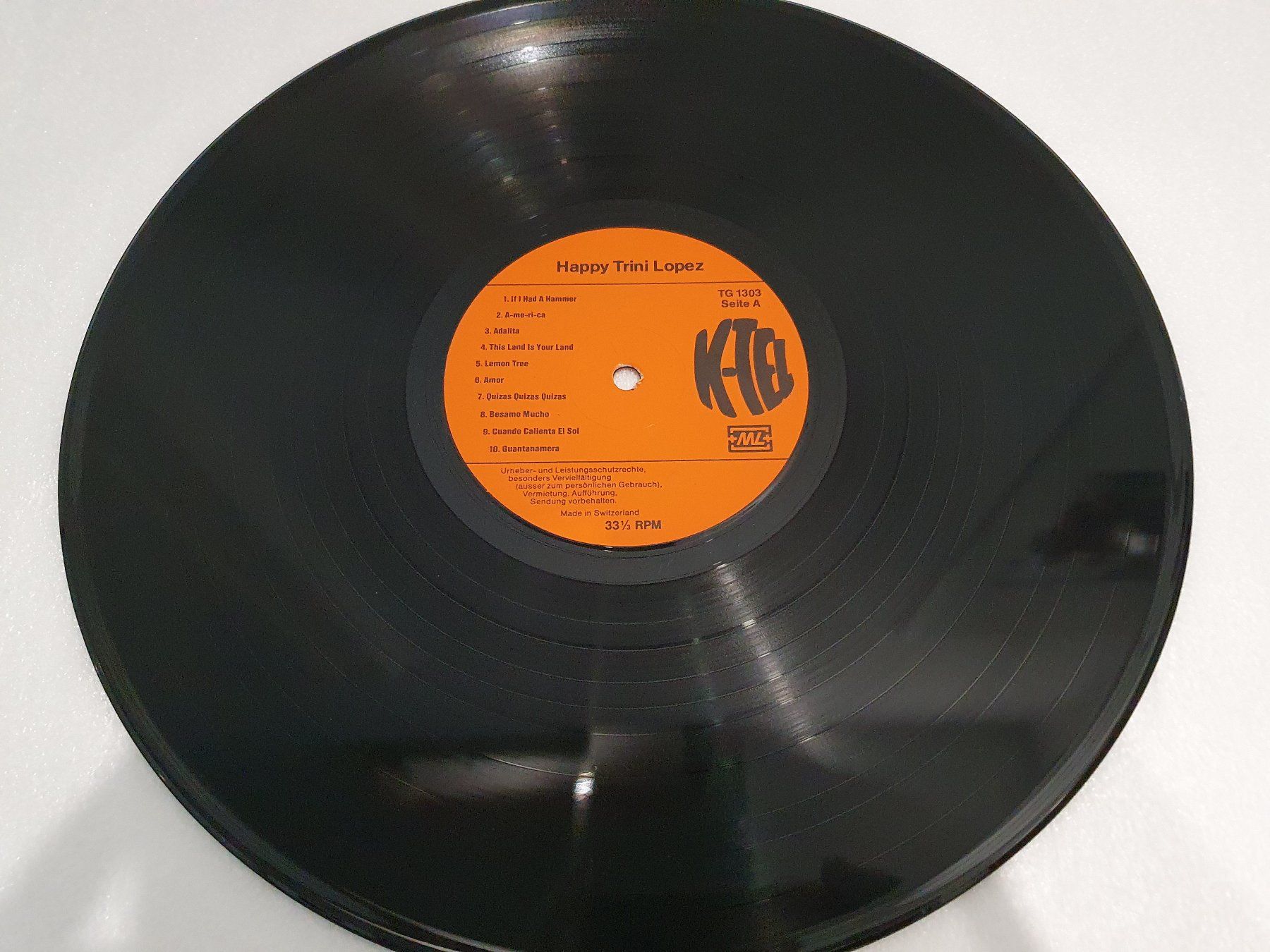Dischi in vinile: Trini Lopez – Happy Trini Lopez – Usato da Uster venduto da Vinyl-Leidenschaft 3