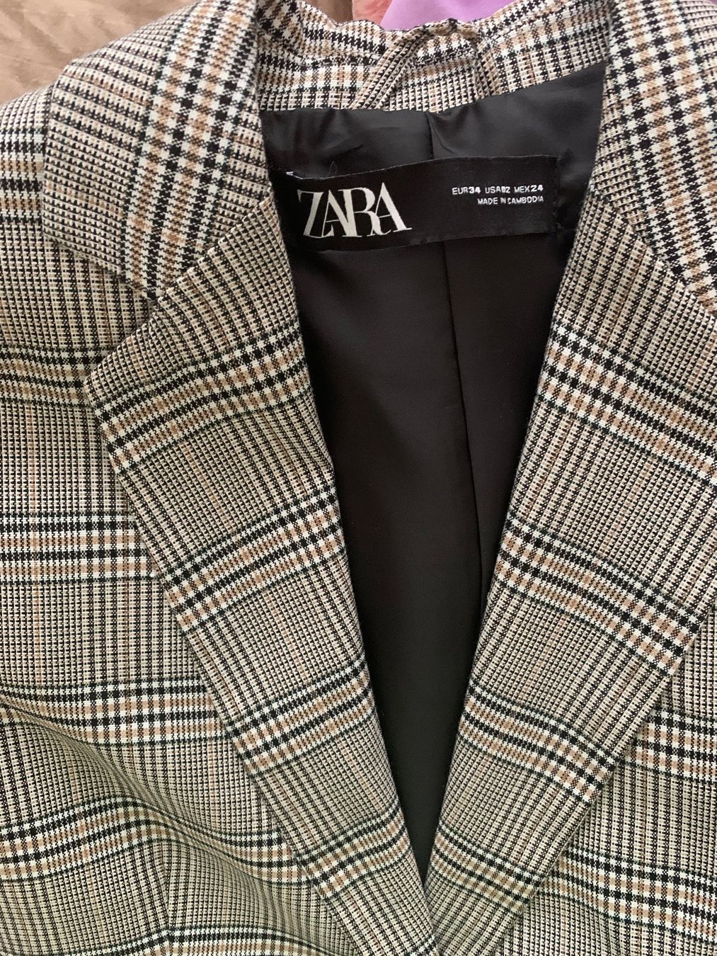Zara Giacche: ZARA karierter Blazer - Gr. 34 – Usato da Suhr venduto da Mira-21 1