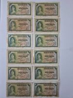 Gruppe von 5-Peseten-Banknoten von 1935, Serie C