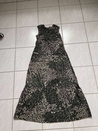 Marc Cain Sports Kleid ärmellos Animal Print grün  Grösse 38