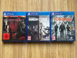 PS4 Spiele: The Division, Rainbow Six Siege, Phantom Pain...