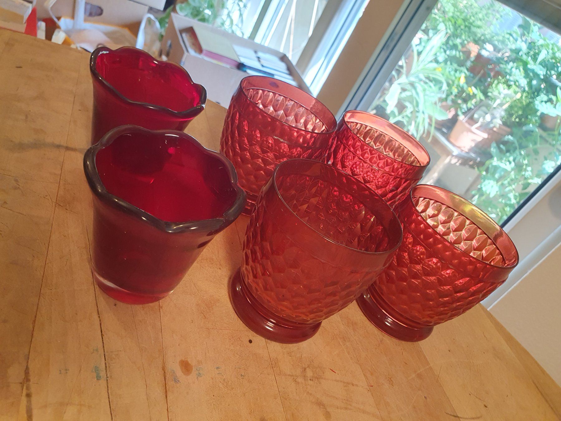 Portacandele: 6 Stk Windlichter rot – Usato da Zürich venduto da loosebone