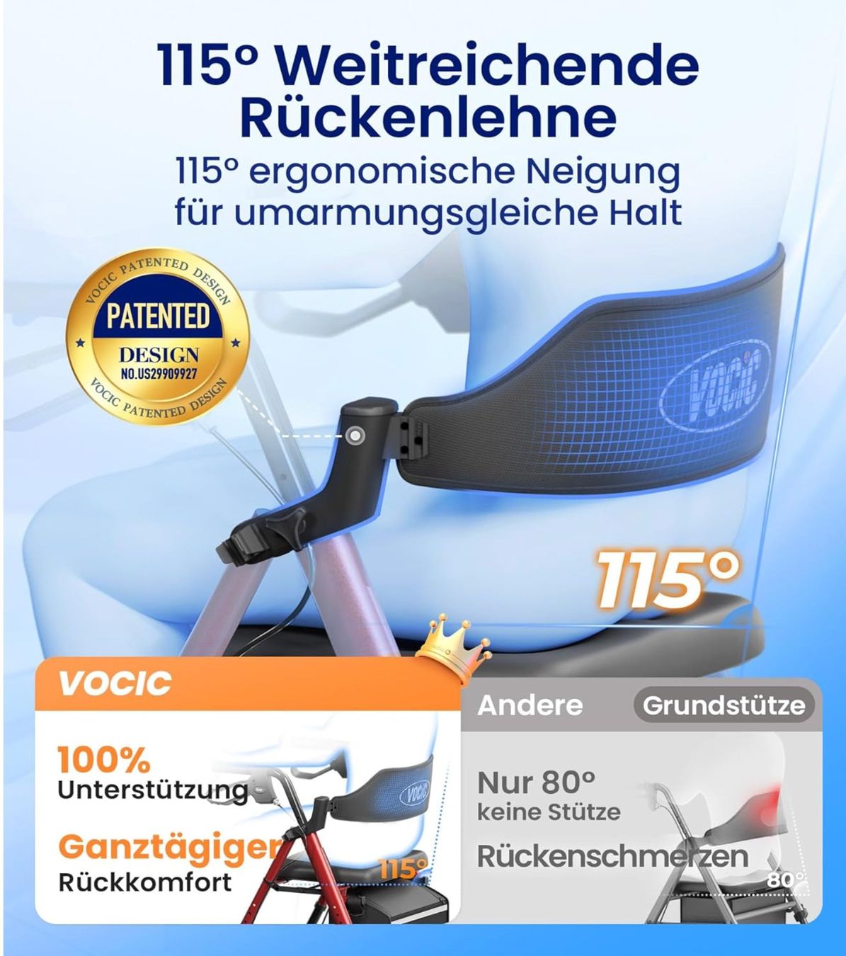 Sedie a rotelle: Rollator Faltbar und Leicht mit Sit – Nuovo e nell'imballaggio originale da Mellingen venduto da Samiross 2