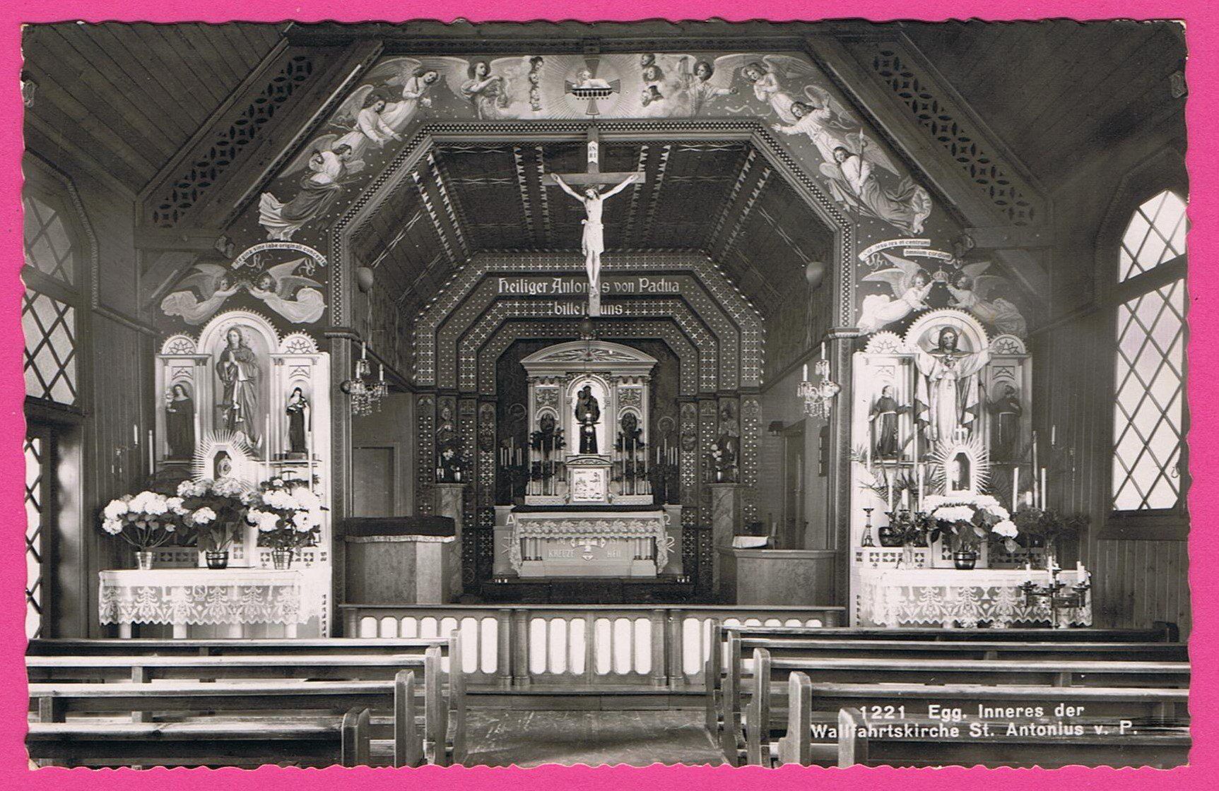 Cartoline postali: Egg ZH Inneres der Wallfahrtskirche St. Antonius v. P. – Usato da Einsiedeln venduto da dillie