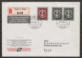 Sondermarken W19 + W20 auf Ersttags Brief