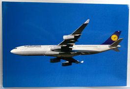 Postcard Airbus A340s Lufthansa