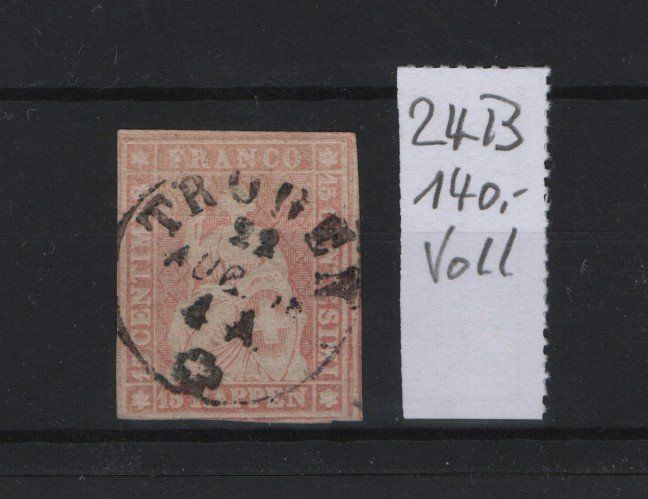 Alle Briefmarken: Strubel B / 24B Vollrand + schön Kat. 140.- – Gebraucht aus Gordola von tist