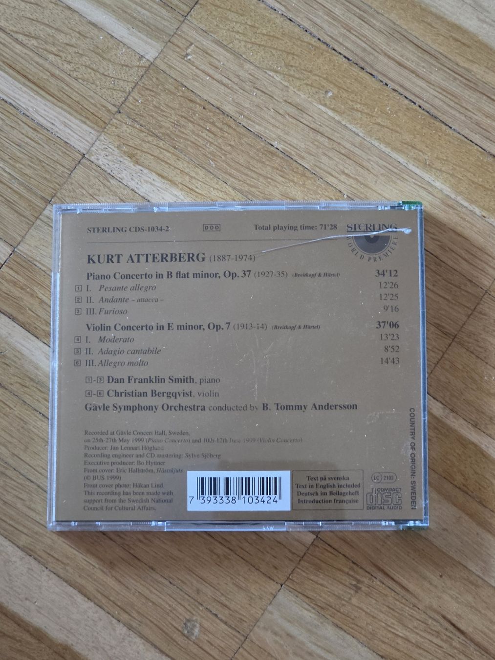 CD: CD: Kurt Atterberg Piano & Violin Concerto – Usato da Aesch BL venduto da immon 1