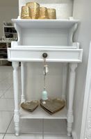 Tischli mit Schublade und 3 Ablagen,weiss lackiert, Holz TOP