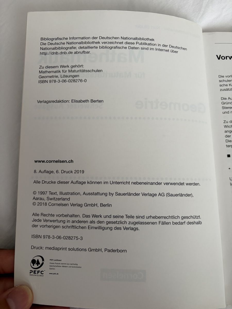 Livres: Mathematik Geometrie – Neuf (Voir description) à Jona par Flexer02 2