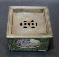 Asiatischer Räuchertopf mit Hinterglas Bildern, Weihrauch