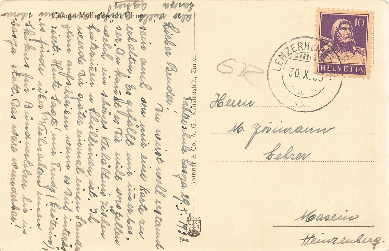 Cartoline postali: Chur – Usato da Biasca venduto da Blenio71 1