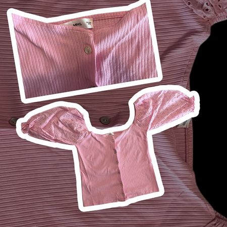 Sommertop MNG Grösse S Rosa Puffärmel