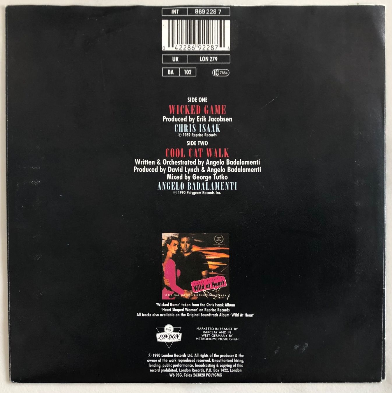 Dischi in vinile: CHRIS ISAAK - WICKED GAME – Usato da Poliez-Pittet venduto da Newtown-Records 1