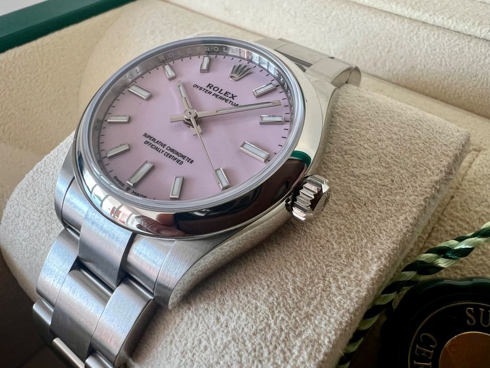 Rolex Orologi: ROLEX Oyster 31 Lady, Pink dial, Ref.277200, Full set 09.21 – Nuovo (secondo la descrizione) da Le Mont-sur-Lausanne venduto da LycaGallery 1