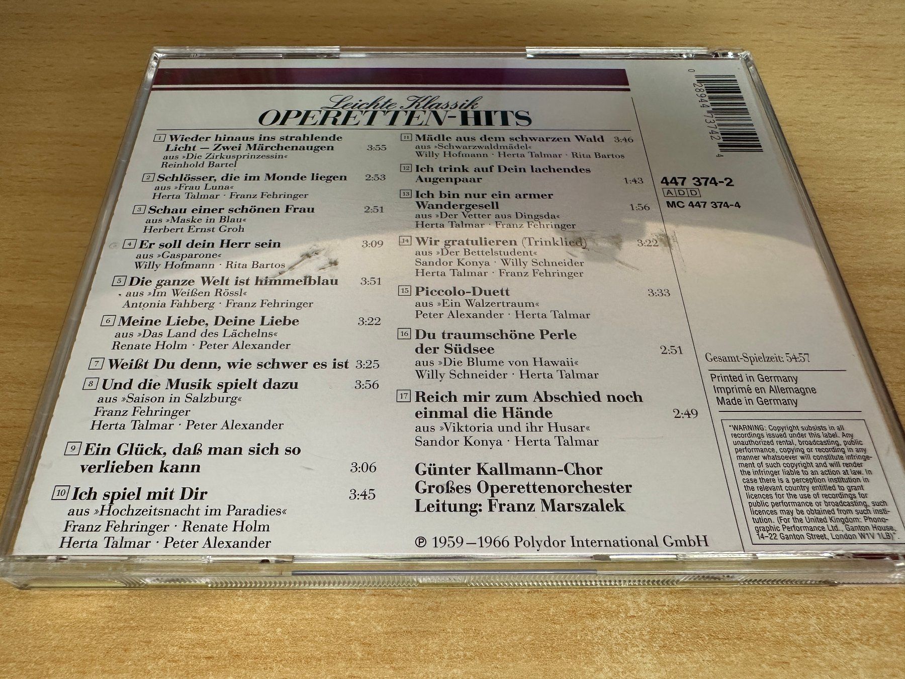 CD: Various – Operetten-Hits II – Usato da Rikon im Tösstal venduto da Alpenmutz 1
