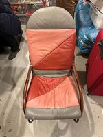 Bequemer Schaukelstuhl mit Lederbezug - vintage
