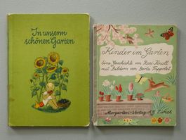 ANTIKE KINDERBÜCHER KINDER IM GARTEN 1941 + 1954