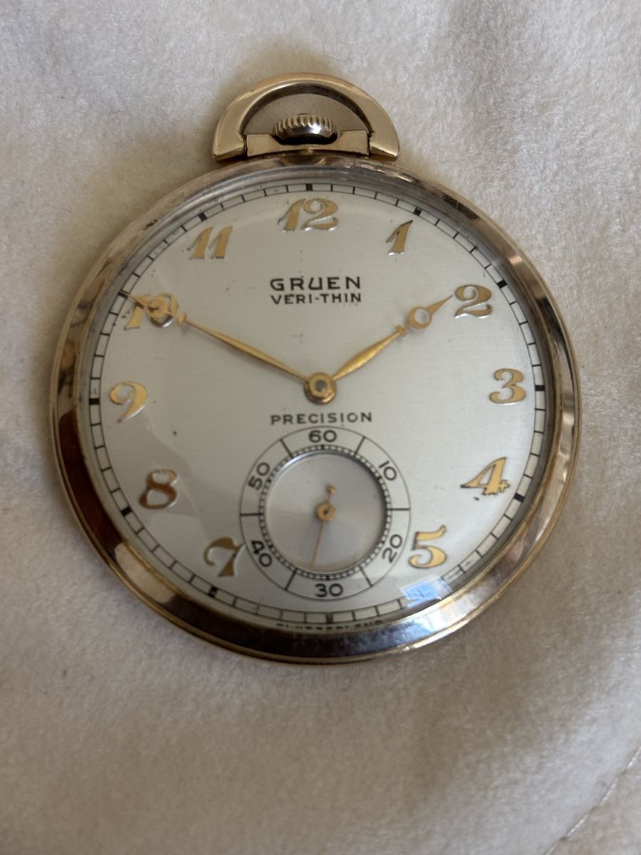 Orologi: Gruen VERI-THIN pocket watch 1920 – Usato da Buttes venduto da ButtA15 4